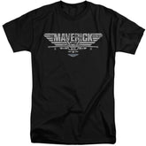 Top Gun: Maverick Maverick Plane Logo Men's 18/1 Tall Cotton Short-Sleeve T-Shirt